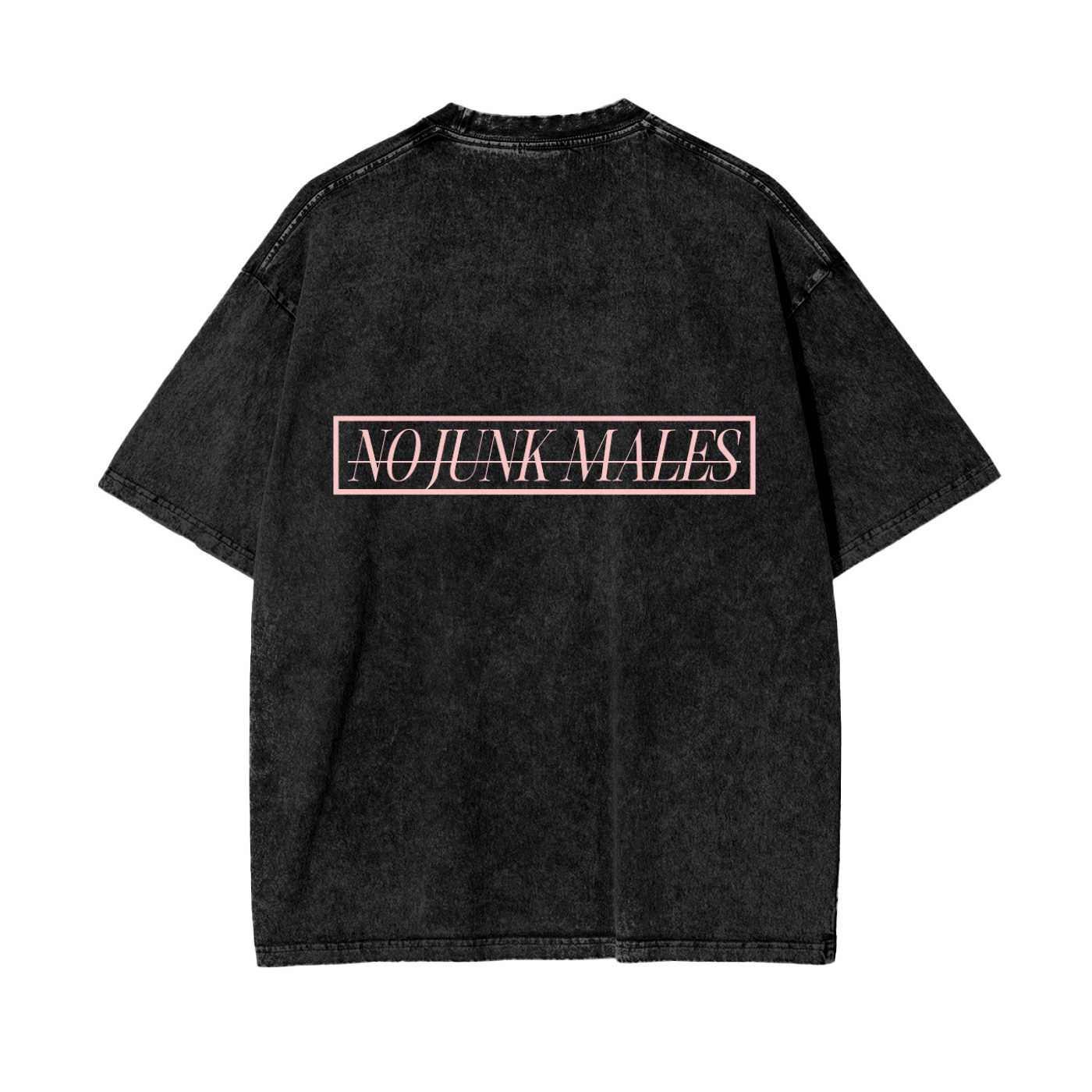 No Junk Males - Oversized - Black/Pink